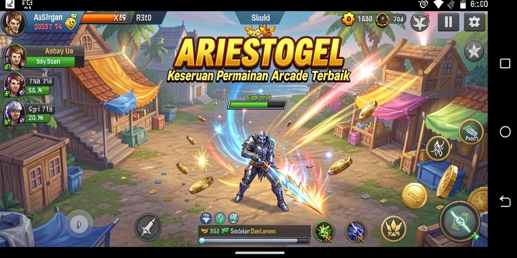 Tampilan gameplay ARIESTOGEL yang seru dan penuh tantangan.