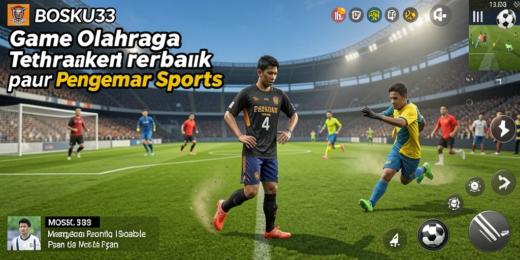 Screenshot gameplay yang menunjukkan aksi seru dalam olahraga.