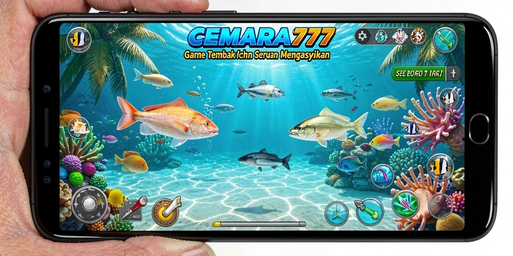 Screenshot gameplay CEMARA777 yang menarik dari bawah laut.
