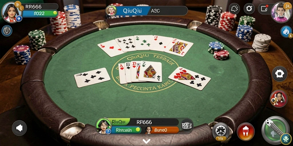 Tangkapan layar menunjukkan gameplay seru QiuQiu di RR666.